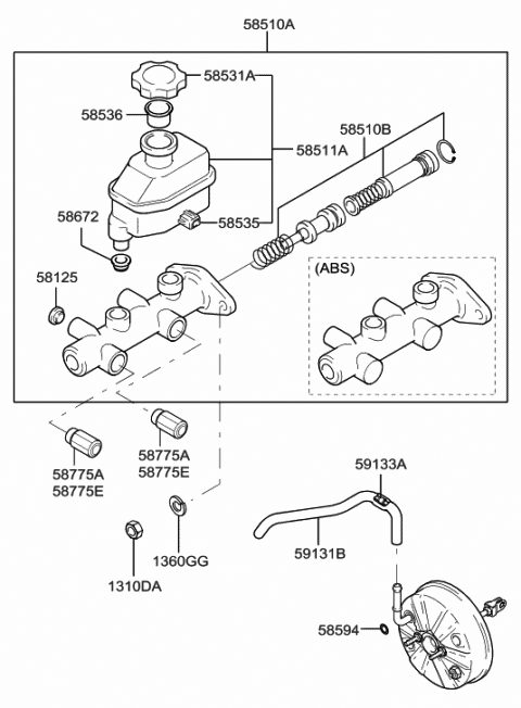58510A - BRAKE MASTER CYLINDER