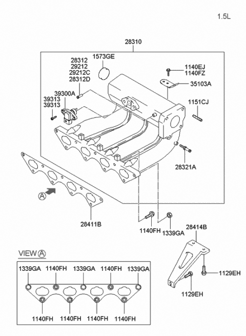 ACCENT FULE INTAKE MANIFOLD