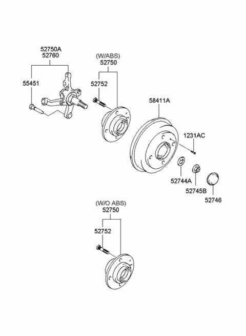 REAR WHEEL HUB Rear Axle,Left H