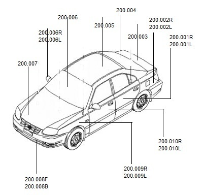 Hyundai Accent Body Parts 1999-2006